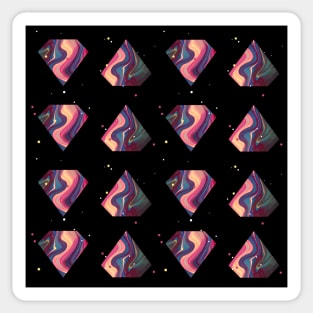 Pink Diamond Abstract Pattern Sticker